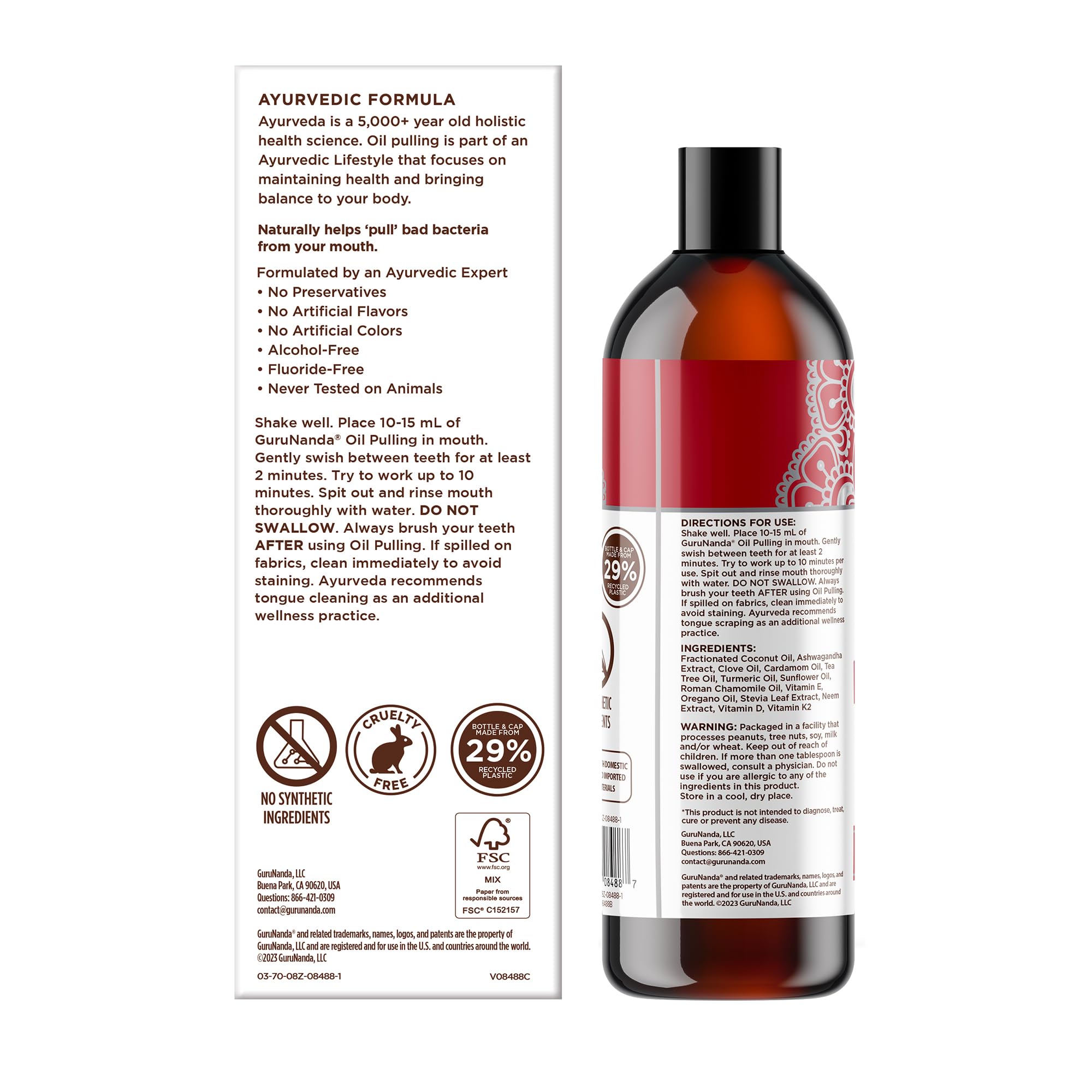 GuruNanda: raspador de lengua para limpieza diaria adicional.