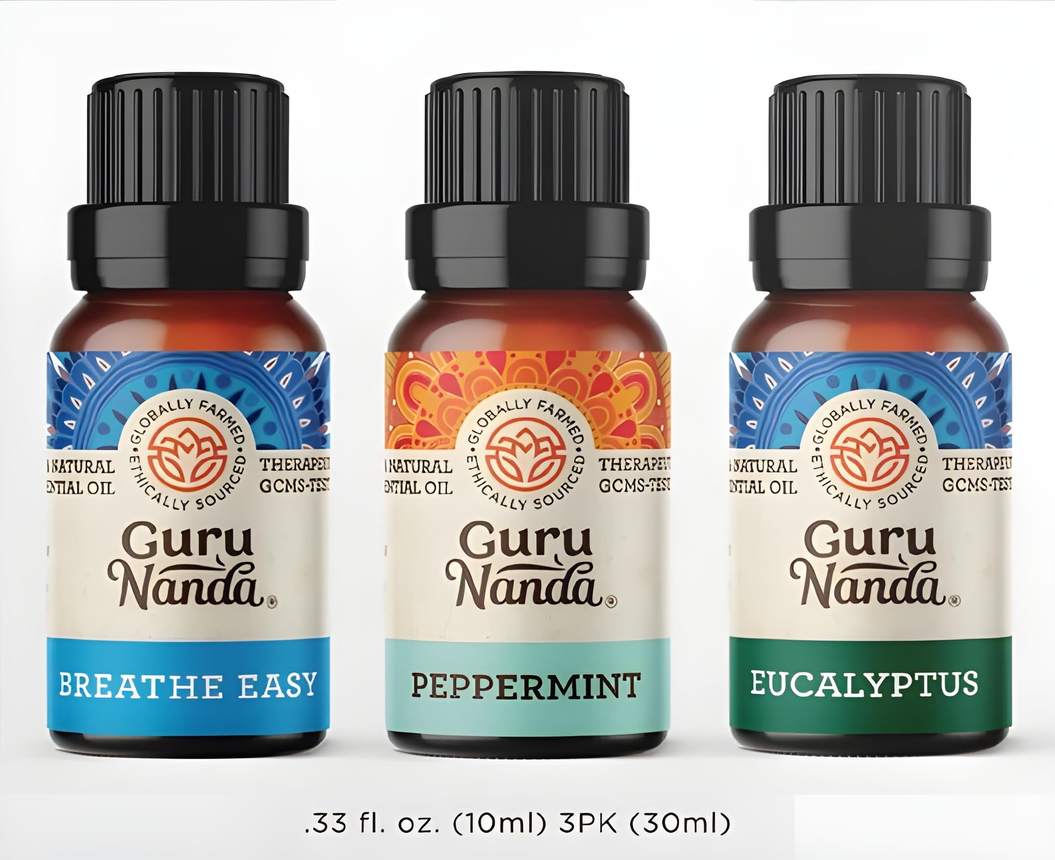 GuruNanda respiracion eucalipto frasco: aroma fresco para ambientar.