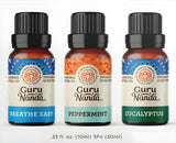 GuruNanda respiracion eucalipto frasco: aroma fresco para ambientar.