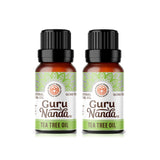 GuruNanda Tea Tree: botella ámbar de aceite puro para uso aromático.