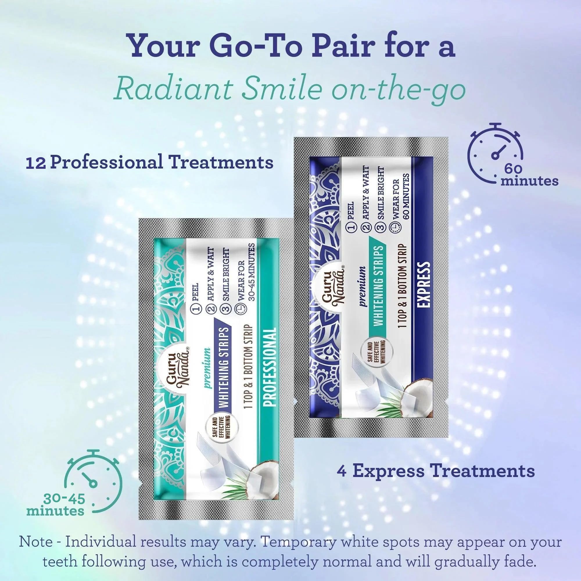 GuruNanda tiras cubren arco dental superior e inferior para tratamiento completo