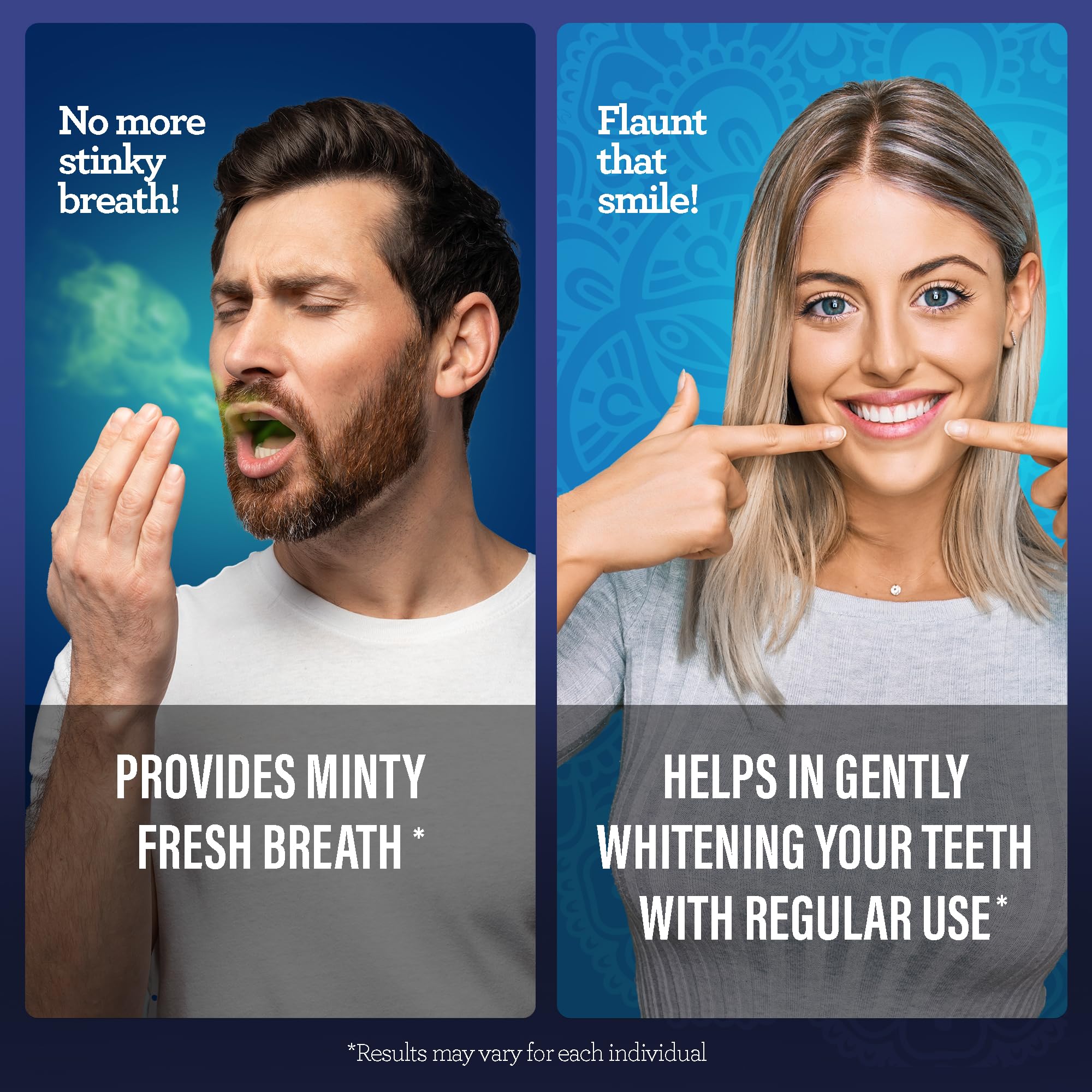 Vitaminas D3 y E en GuruNanda para cuidado oral completo.
