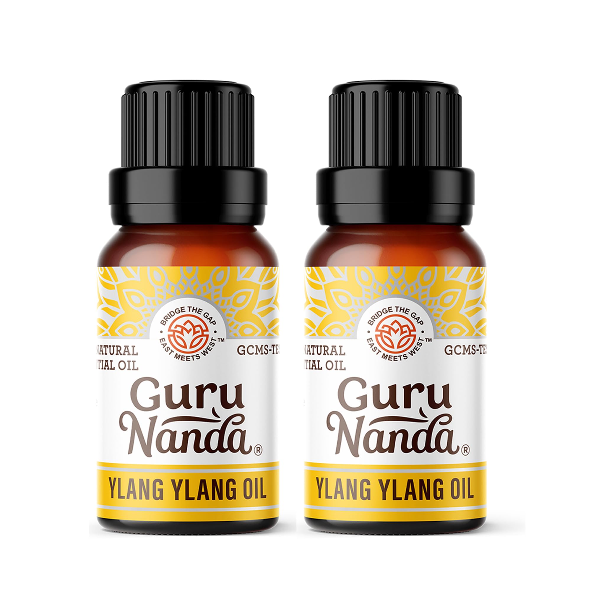 GuruNanda Ylang Ylang aceite en bote ámbar para aromaterapia y difusor