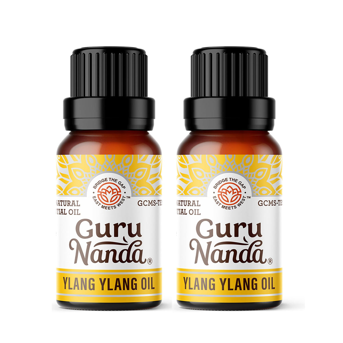 GuruNanda Ylang Ylang aceite en bote ámbar para aromaterapia y difusor