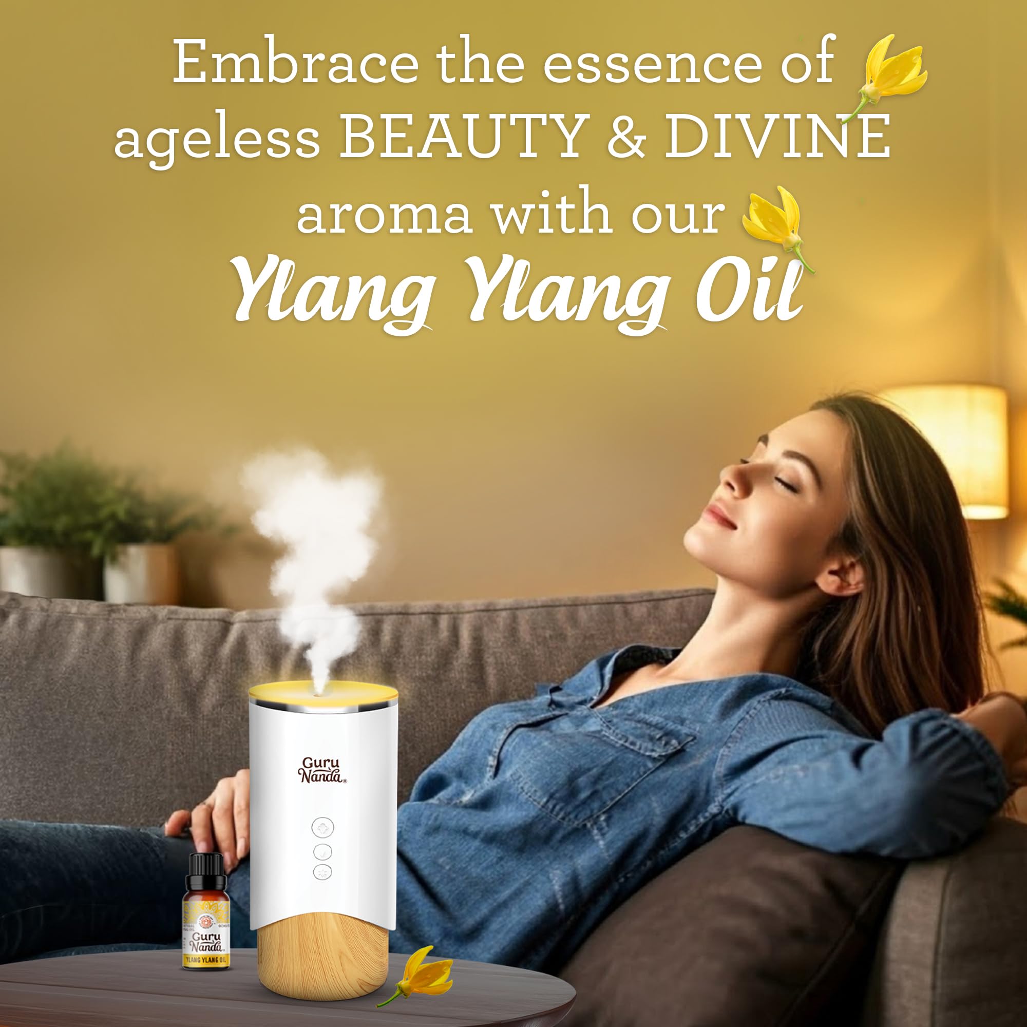 GuruNanda Ylang Ylang aroma floral dulce para ambientes