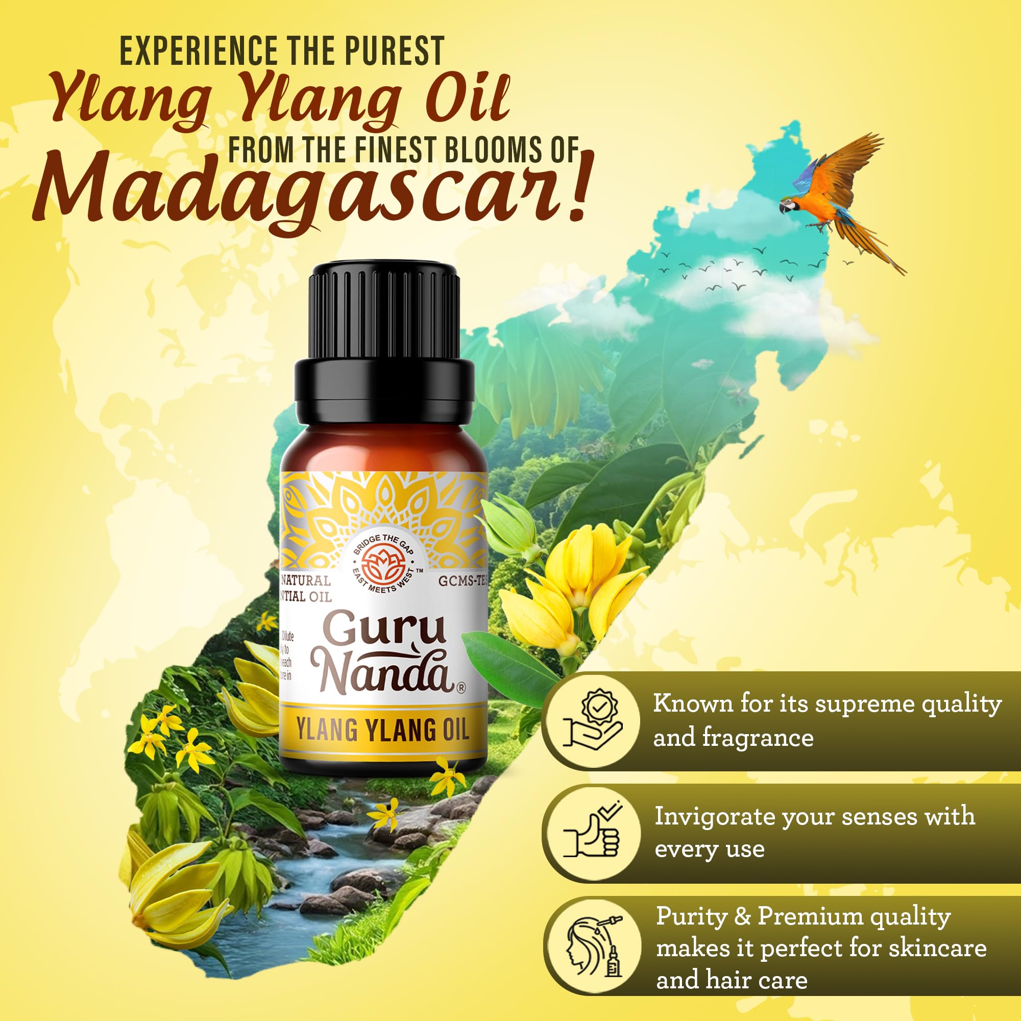 GuruNanda Ylang Ylang difusor en casa para crear ambiente relajante