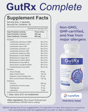GutRx Probiotico Completo: recubrimiento enterico protege las bacterias durante la digestión.