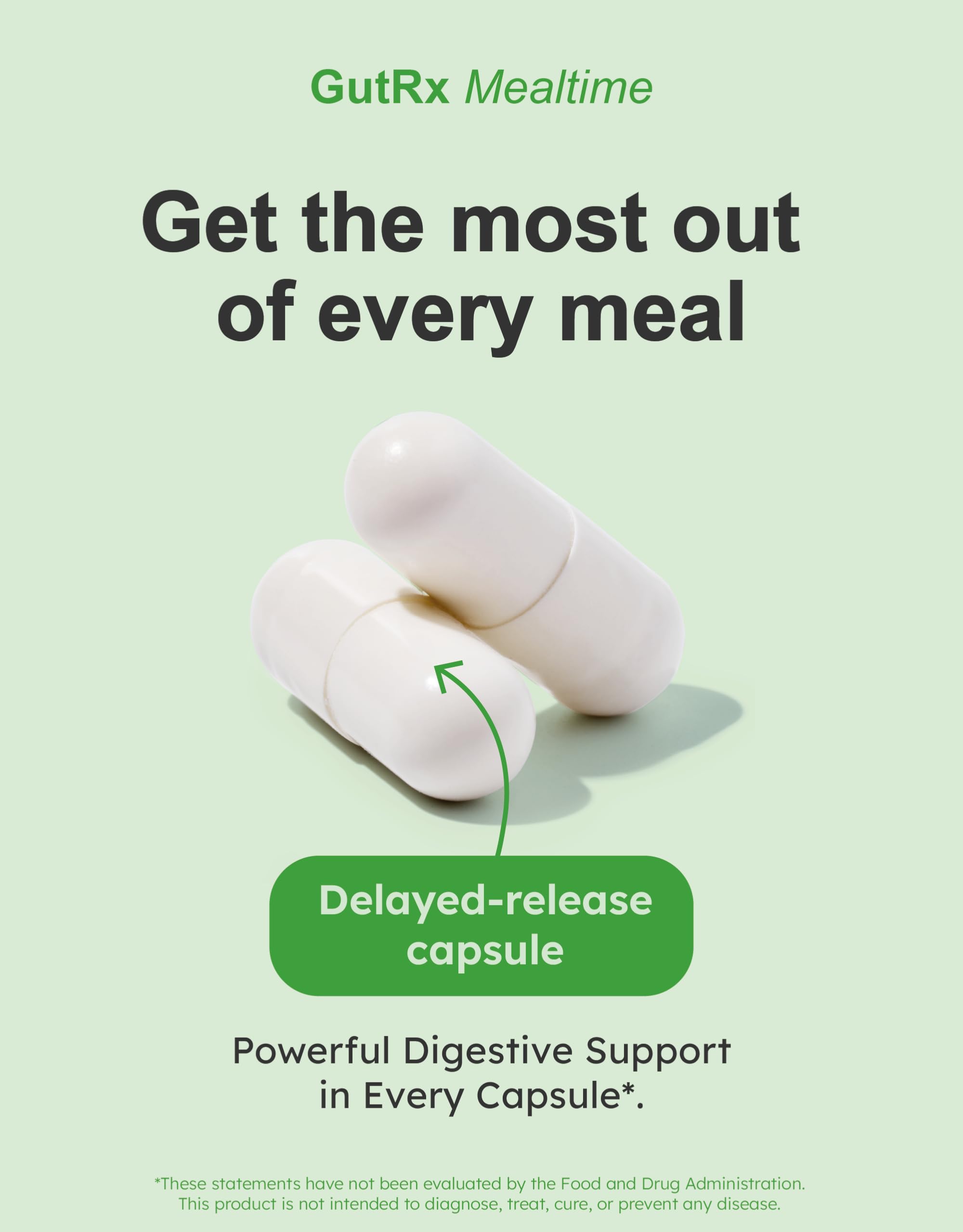GutRx Mealtime: símbolo no-OGM para transparencia de la formulación.