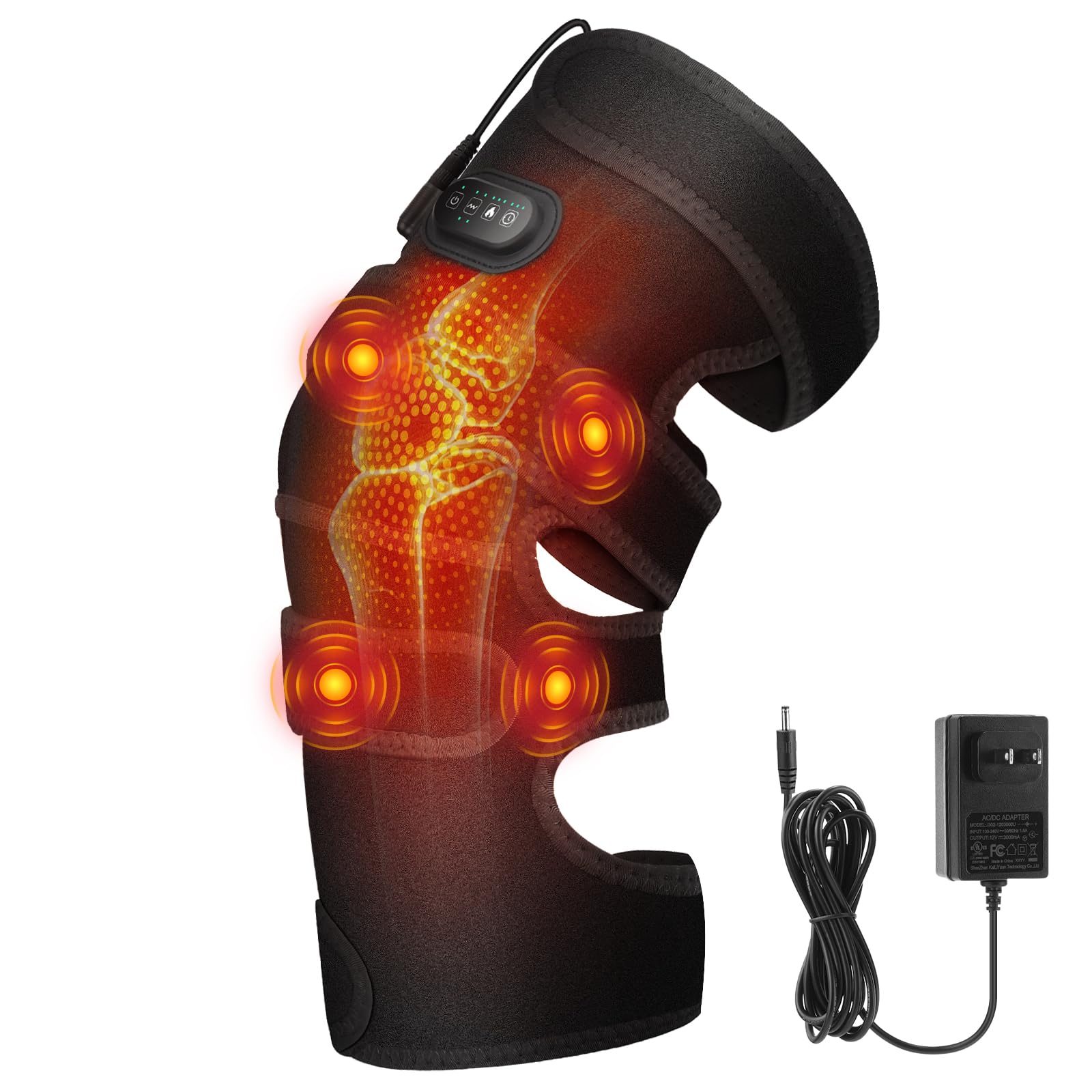 GVMSOR Masaje de rodilla con envoltura total para mayor cobertura y confort.