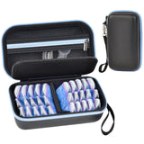 GWCASE estuche diario para lentes, capacidad para 30 lentes, organización segura.