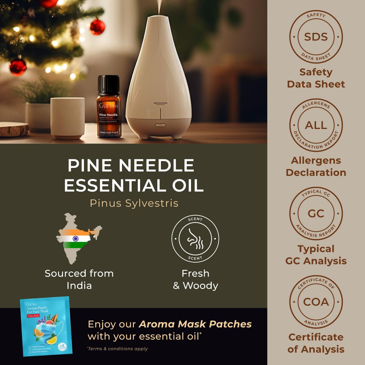 Gya Labs aceite de pino, 100% natural y control de calidad