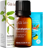 Gya Labs aceite esencial de eucalipto, frasco de 10 ml, aroma fresco para uso diario.