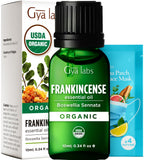 Gya Labs Aceite Esencial de Incienso en botella para aromaterapia y cuidado de la piel.