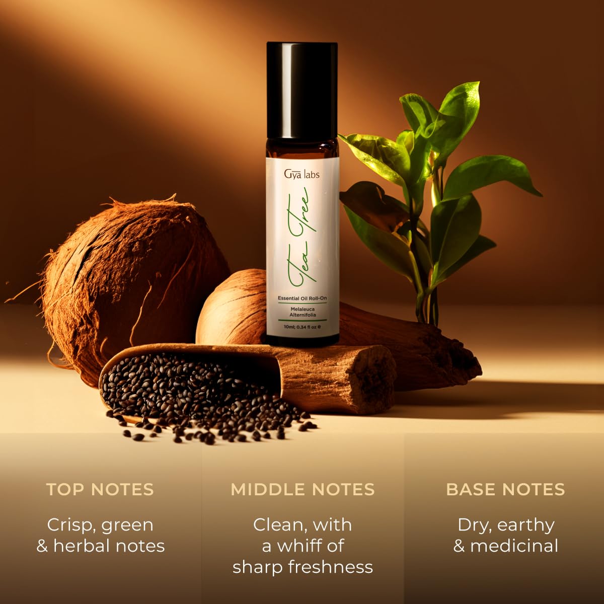 Cuidado de uñas con rodillo de Árbol de Té de Gya Labs.