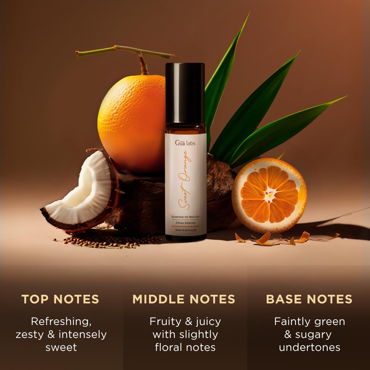 Gya Labs Aromaterapia Naranja Dulce Roll-On ideal para ritual matutino