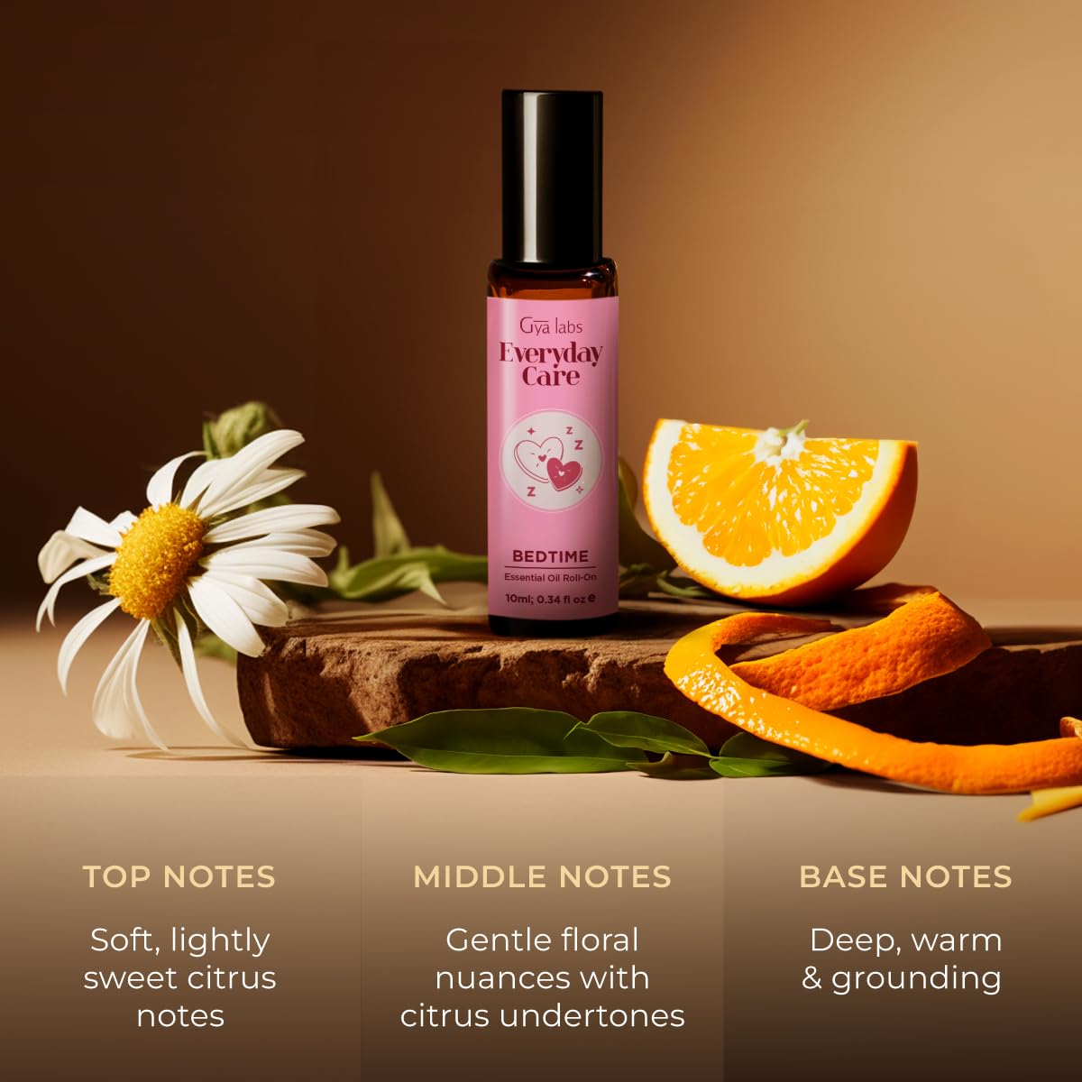 Gya Labs Bedtime Roll-On, aplicación suave en piel para calmar momentos previos al sueño.