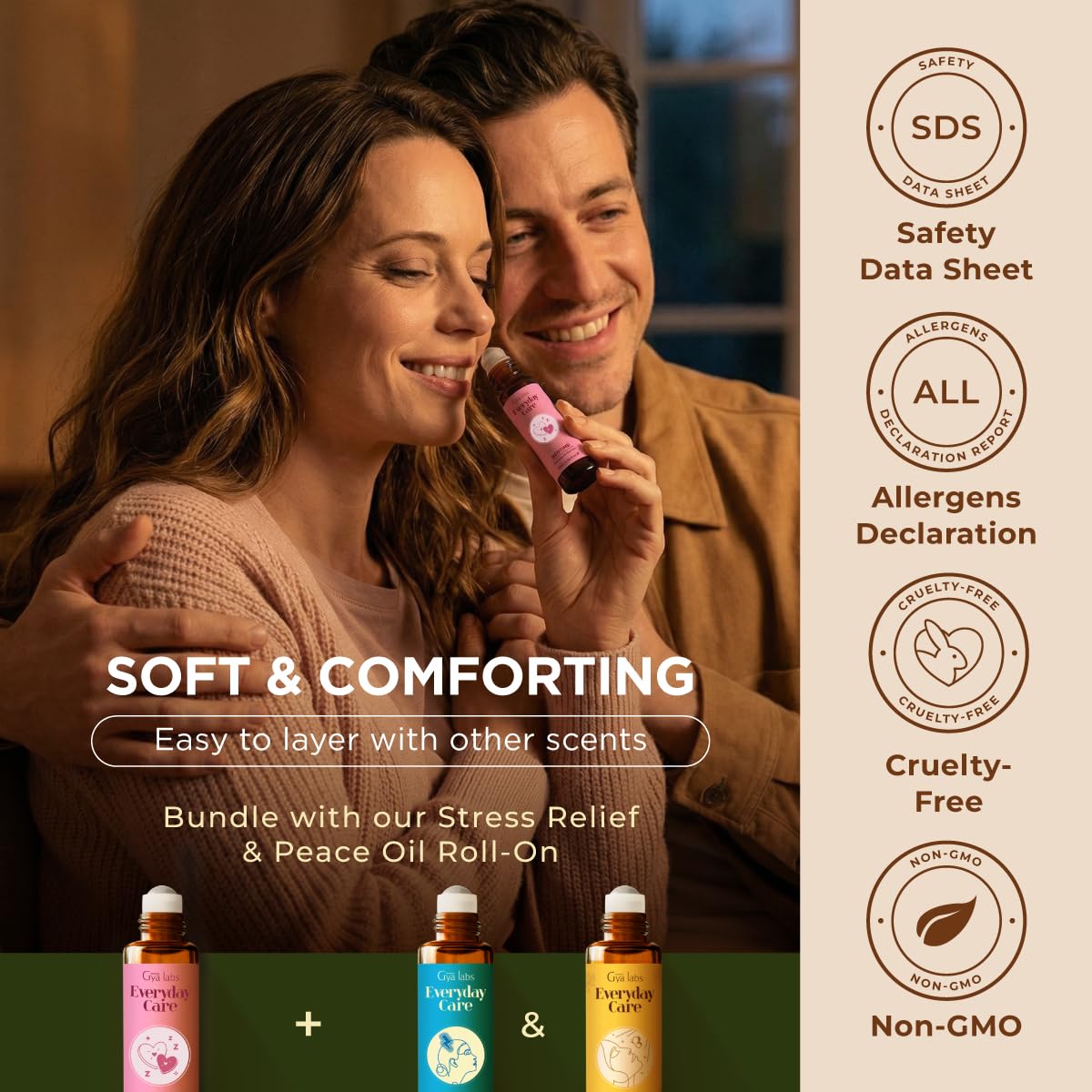 Gya Labs Bedtime Roll-On, diseño portátil para llevar en bolso o mochila.