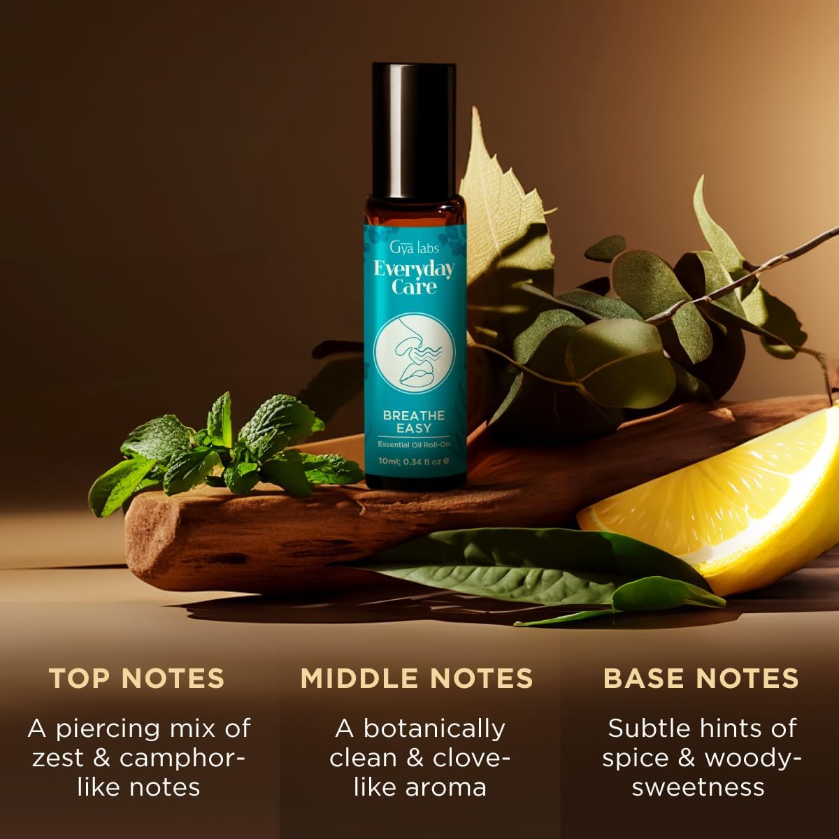 Gya Labs Breathe Roll-On con aplicación rápida para camping y viaje.