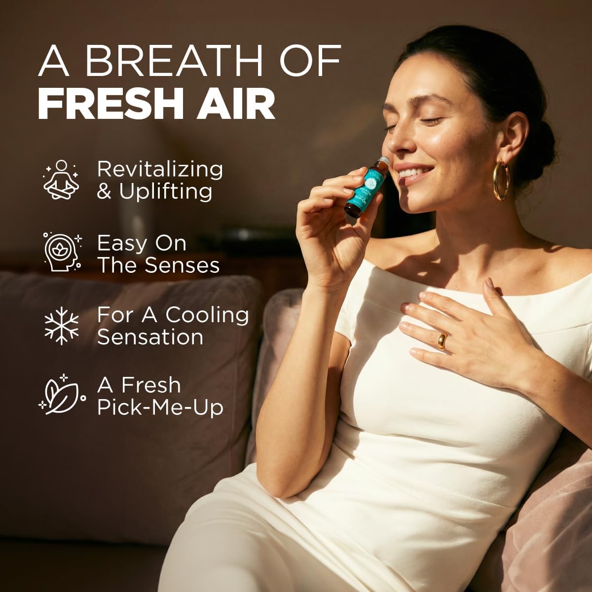 Gya Labs Breathe Roll-On aroma mentolado para claridad y confort.