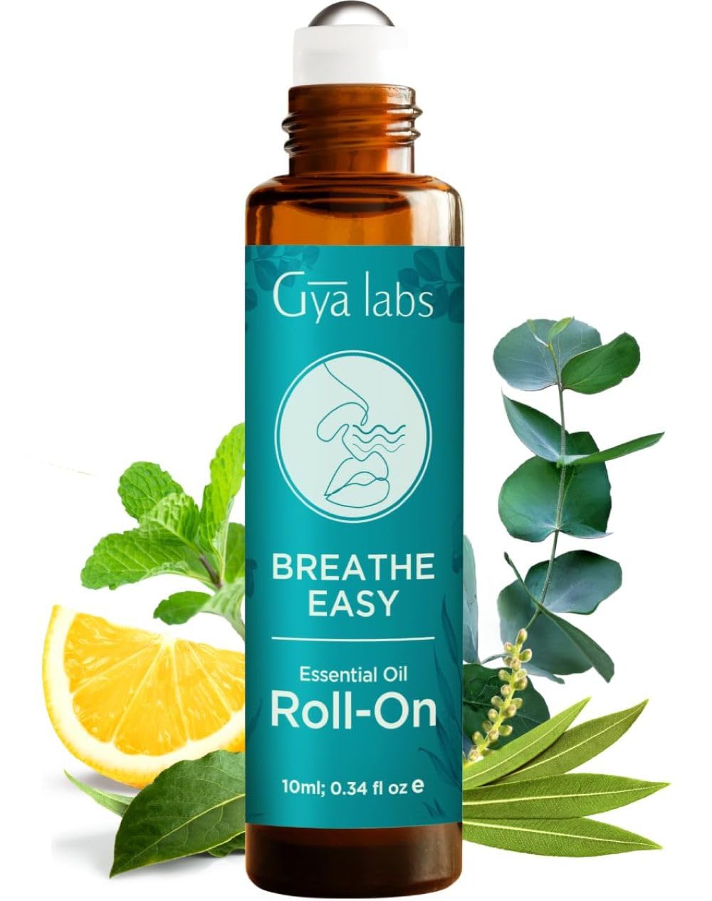 Gya Labs Breathe Roll-On portátil para uso rápido y sensación de frescura.