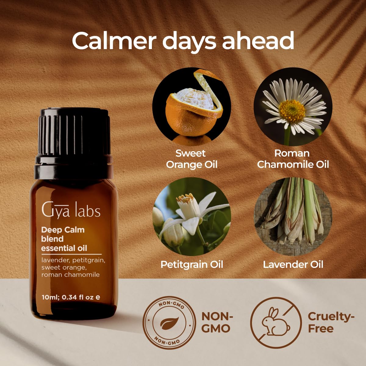 Gya Labs Deep Calm: aplicación con aceite para masajes relajantes.