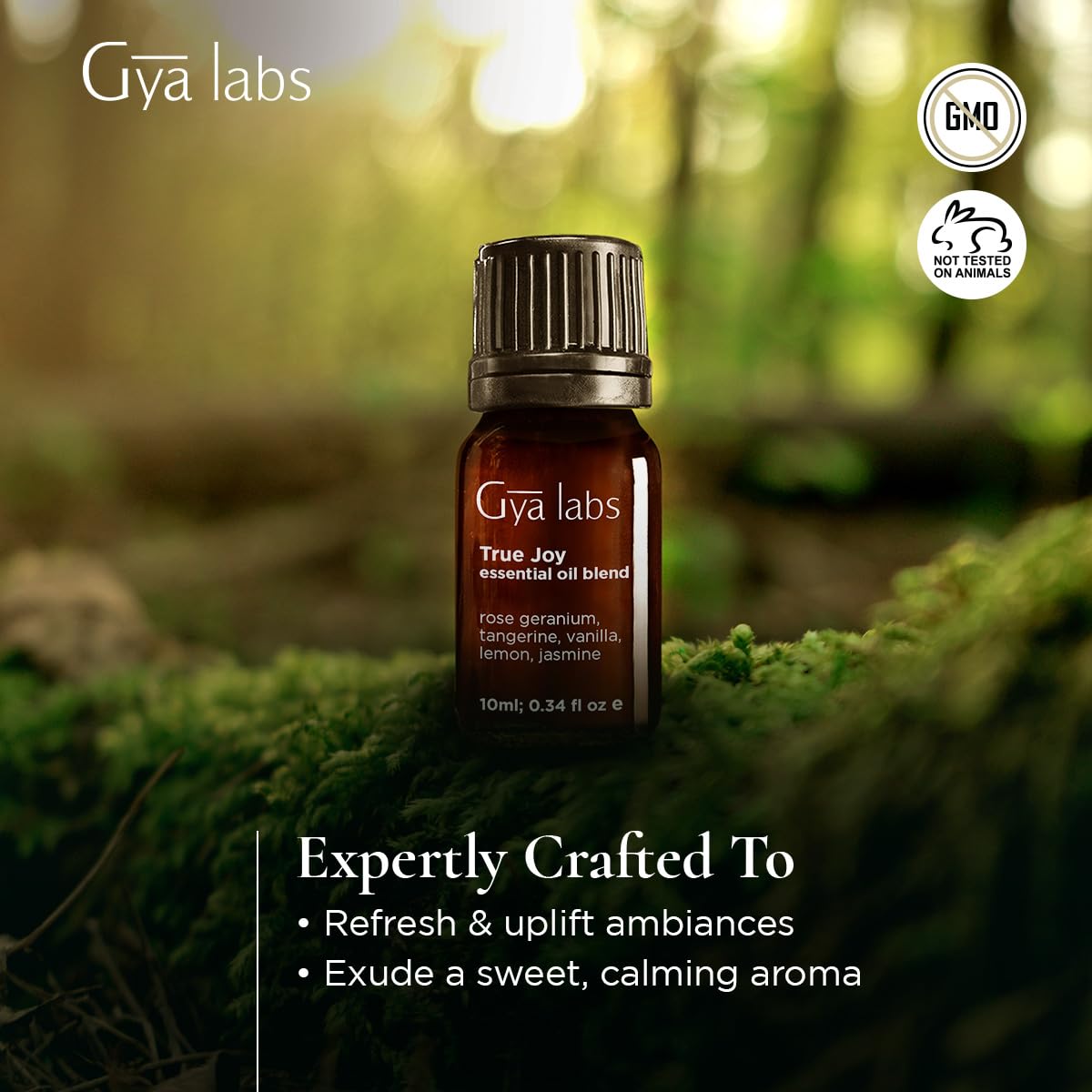 Envase ámbar de Gya Labs Joy conserva potencia y pureza.