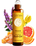 Gya Labs Peace Roll-On en envase ámbar para calma rápida y uso personal.