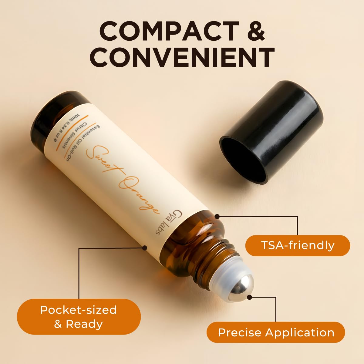 Gya Labs Regalo Naranja Dulce Roll-On, detalle perfumado para mujeres