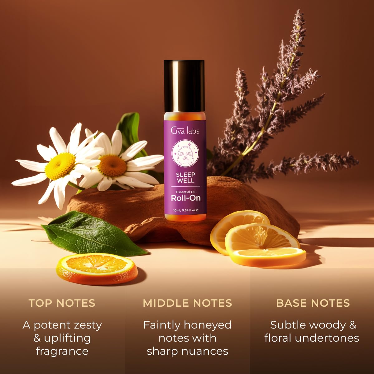 Gya Labs aplicador rodante de sueño con lavanda para calmar la mente.