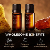 Gya Labs aceite de incienso y mirra para cabello, cabello sedoso.