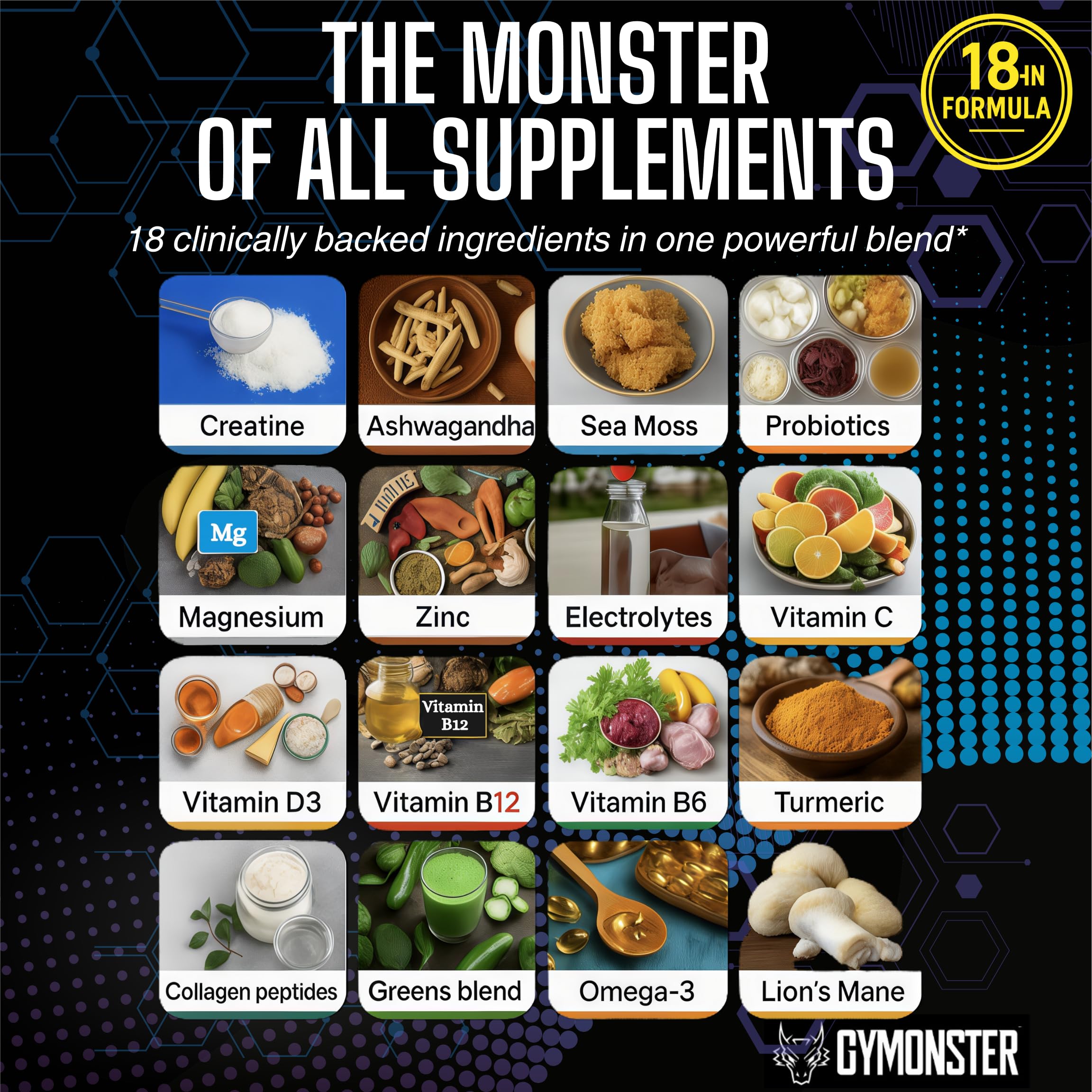 Colágeno en cápsulas Gymonster para piel y articulaciones.