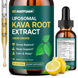 GZ HAOYUAN Kava Drops: bote para calma y relajación diaria.