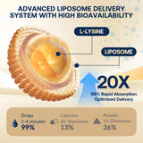 GZ HaoYuan lisina liposomal 1000 mg, textura líquida clara y suave.