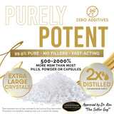 Etiqueta de pureza 99,9% de H2O Air Water Americas para confianza.