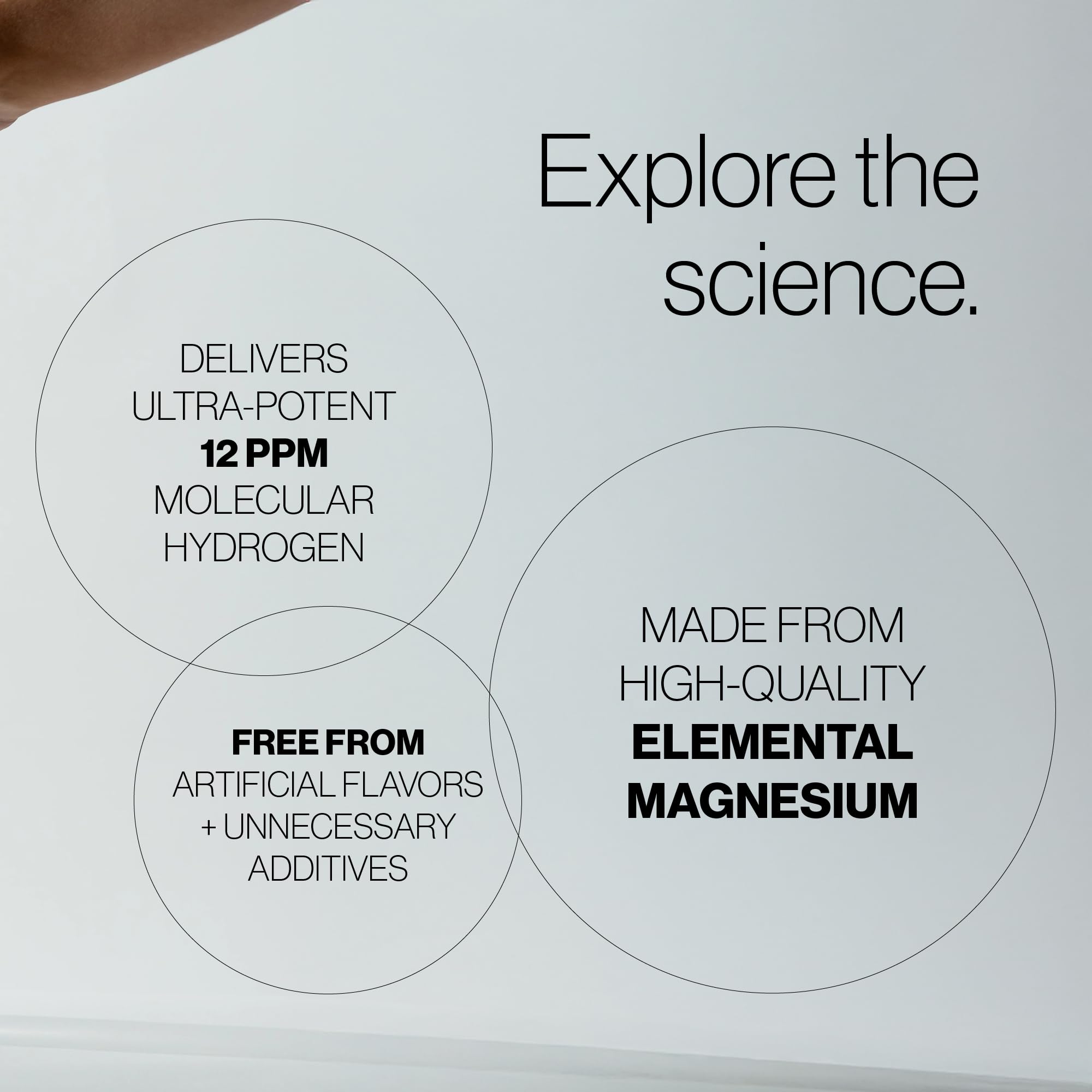 H2TAB ingredientes naturales: magnesio y ácidos visibles