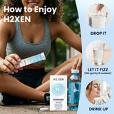 Agua con hidrógeno H2XEN, experiencia refrescante.
