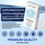 Comprimidos H2XEN de hidrógeno 8ppm listos para agua.