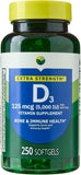 H4U Vitamina D3 5000 UI cápsula suave para apoyo óseo e inmunológico