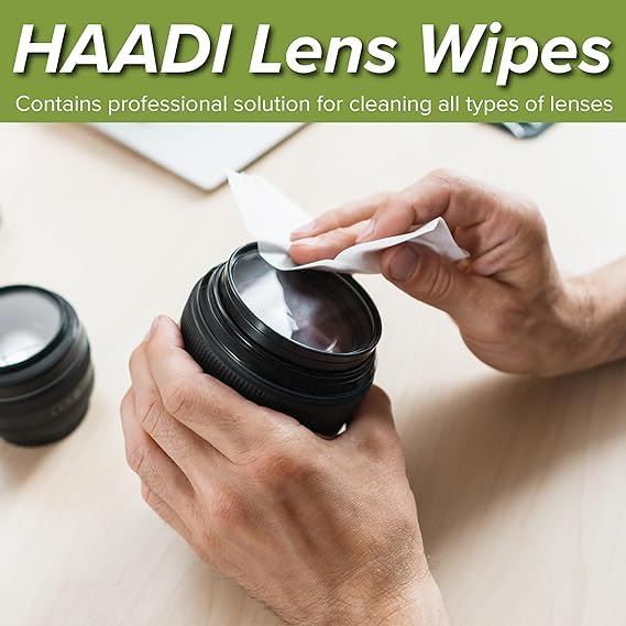 HAADI: toallitas sin amoníaco, suaves para lentes y superficies.