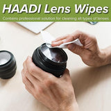 HAADI: toallitas sin amoníaco, suaves para lentes y superficies.