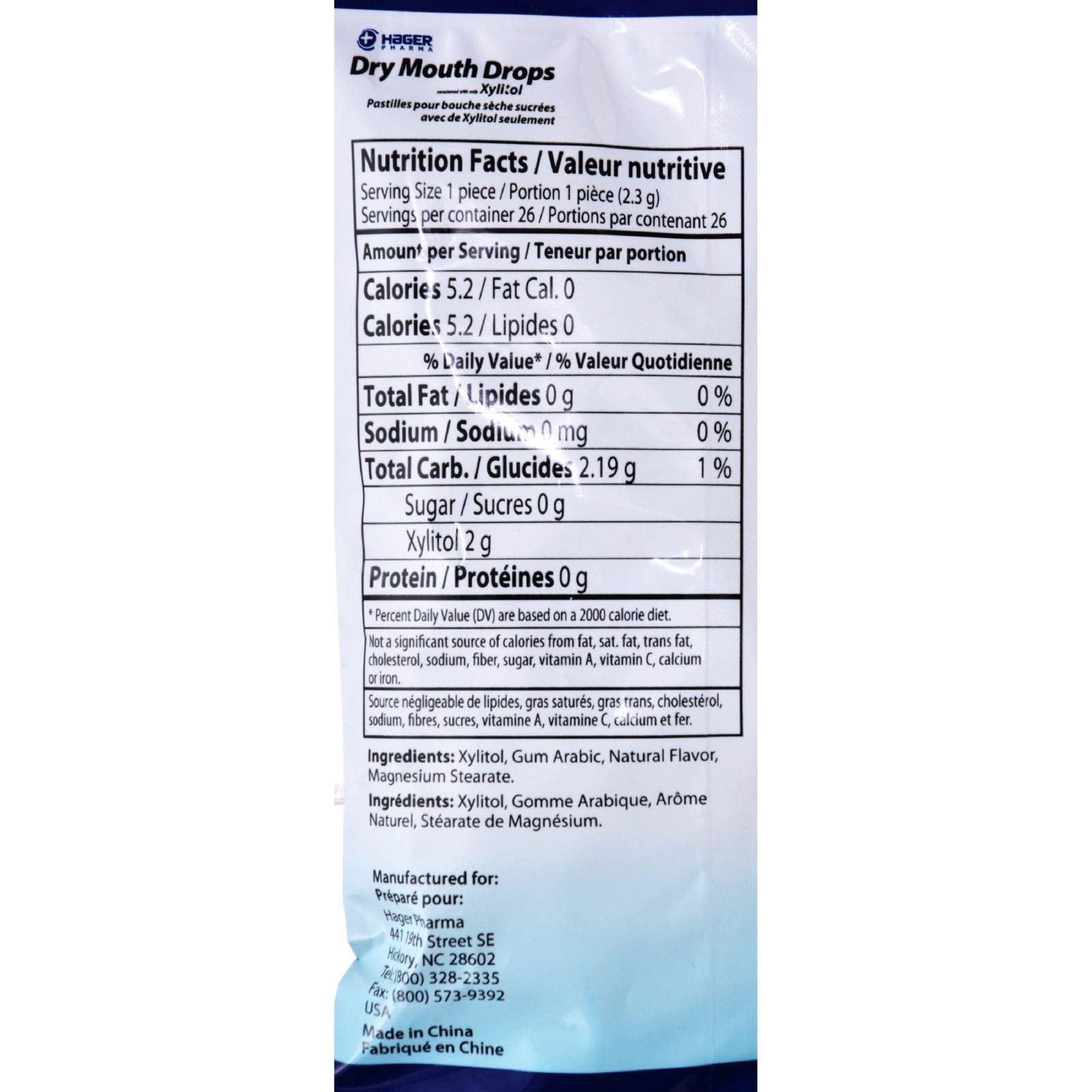 Gotas Hager Pharma para boca seca, detalle de gotas mentoladas para uso diario.