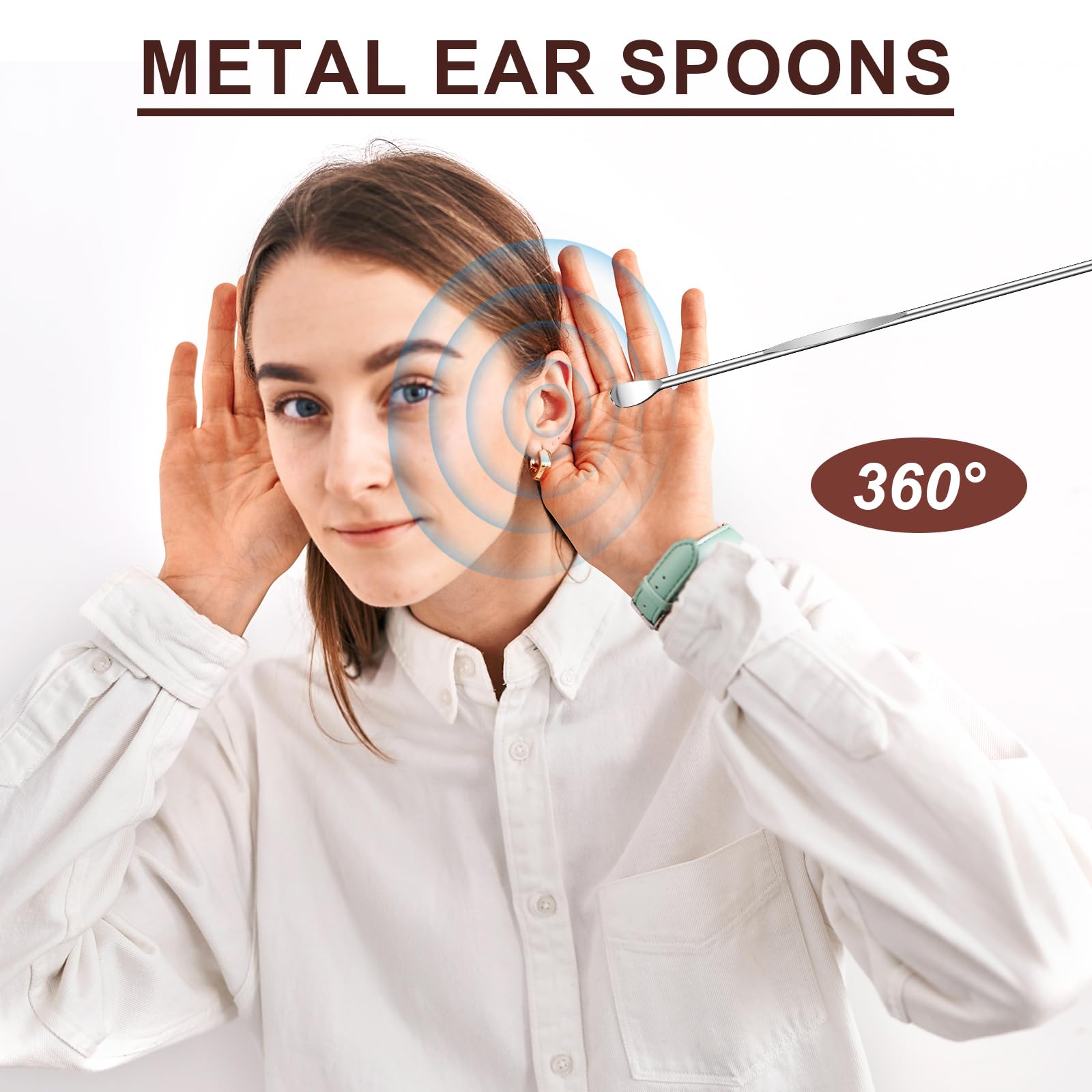 HaiFafafaing cuchara cerumen compacta, portátil para viaje.