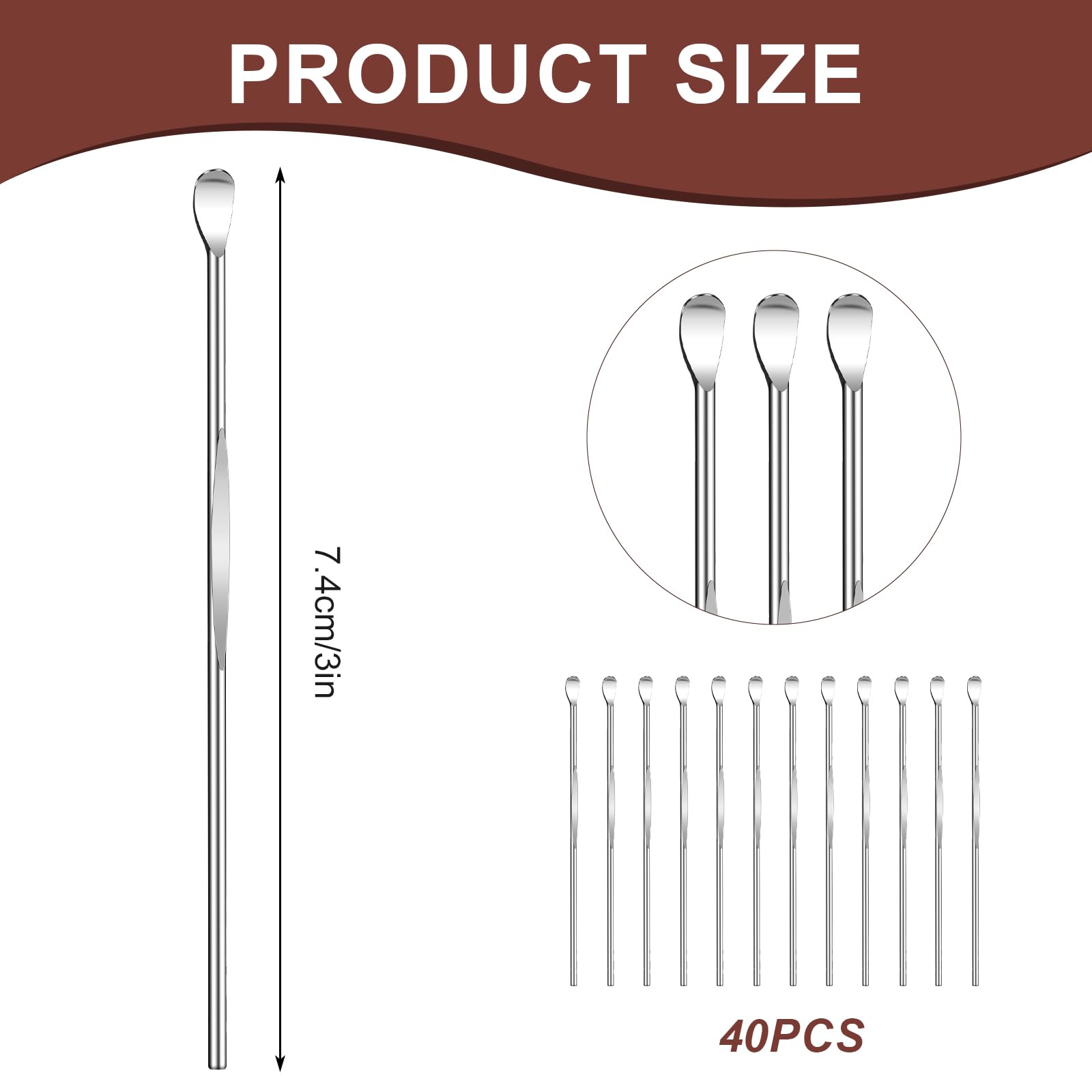 HaiFafafaing cuchara cerumen, acero inoxidable, diseño ergonómico para agarre cómodo.
