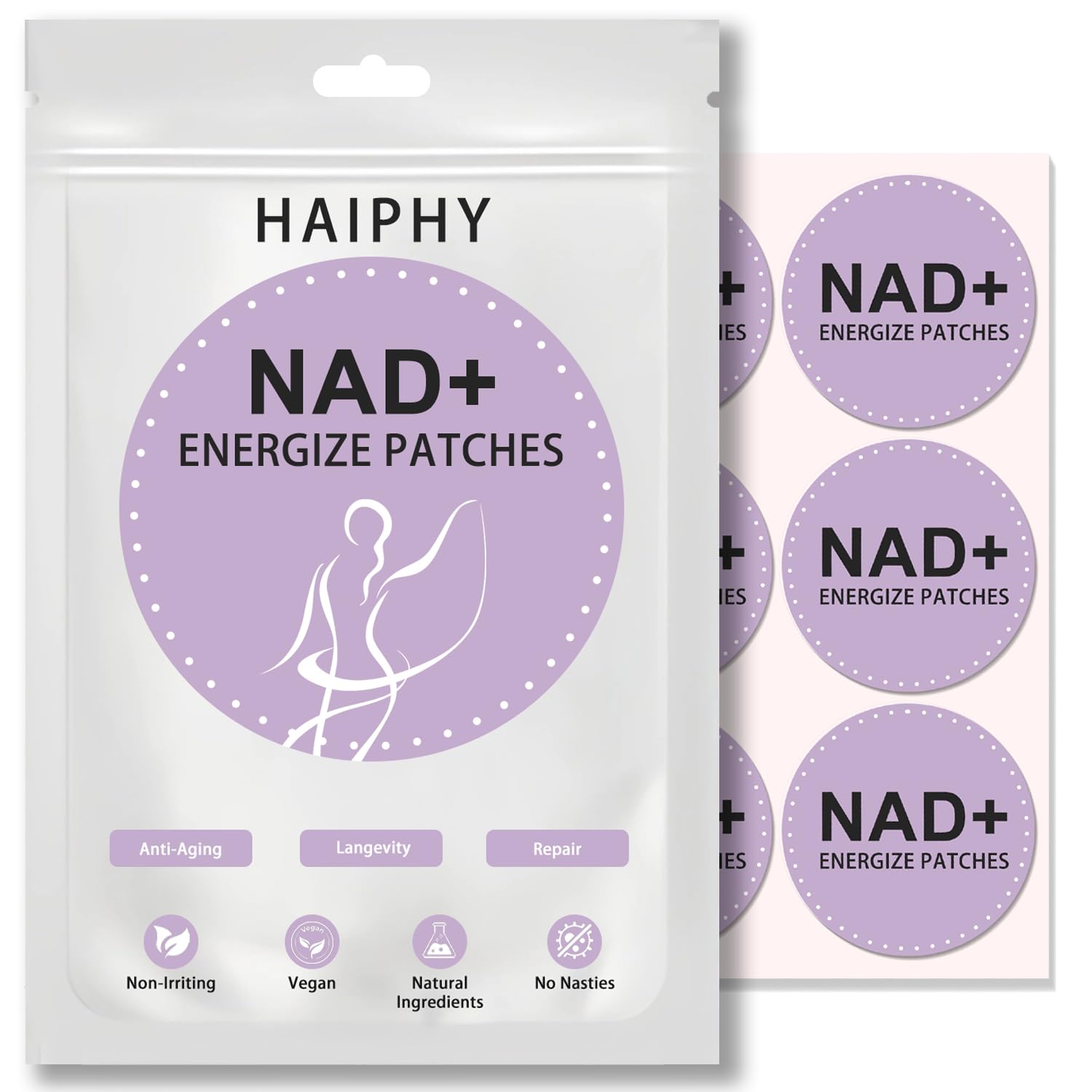 Haiphy NAD+ Parche empaque compacto para almacenamiento