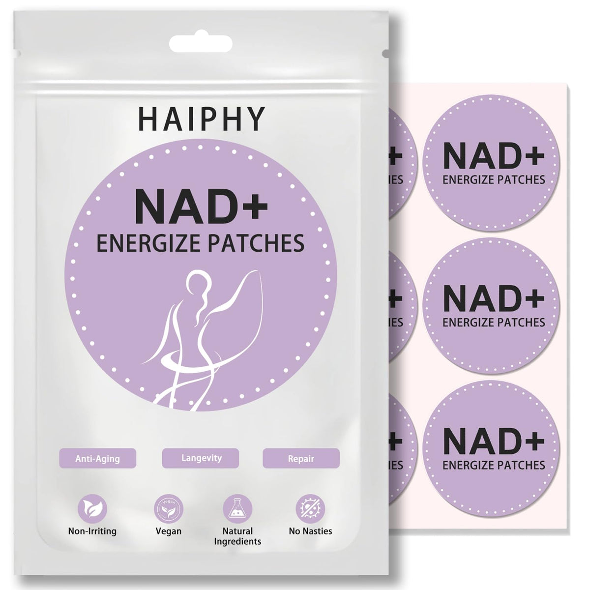 Haiphy NAD+ Parche empaque compacto para almacenamiento