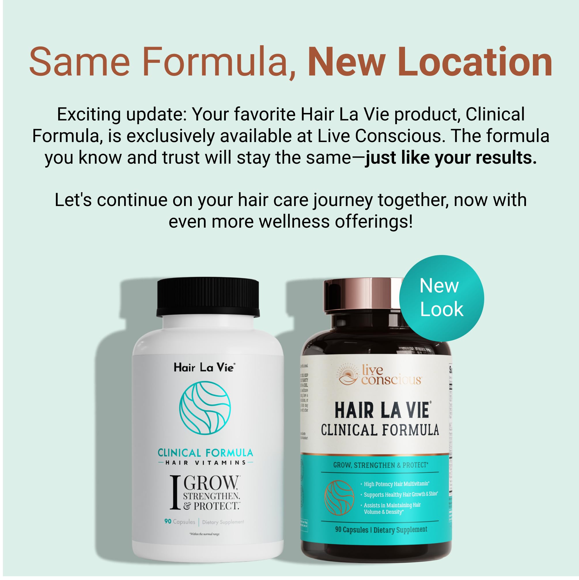 Hair La Vie capsules deliver essential nutrients for healthy-looking hair.