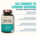 Hair La Vie pour shot demonstrates easy daily capsule intake.