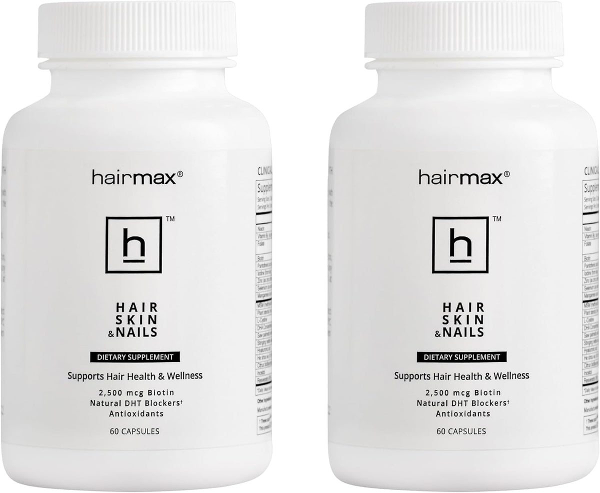 Hairmax biotina 2500mcg en botella para salud capilar