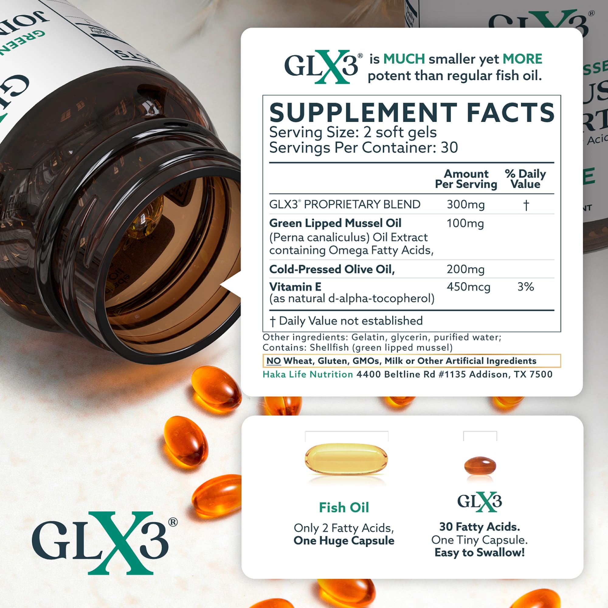 HAKA Life GLX3 capsules on a clean surface for daily mobility