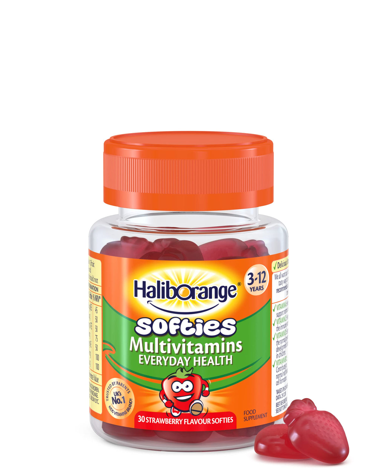 Haliborange gominolas suaves fresa: botella para consumo diario de vitaminas.